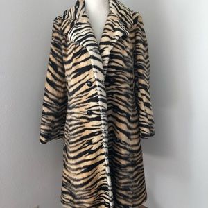Vintage Russel Taylor tiger faux fur coat